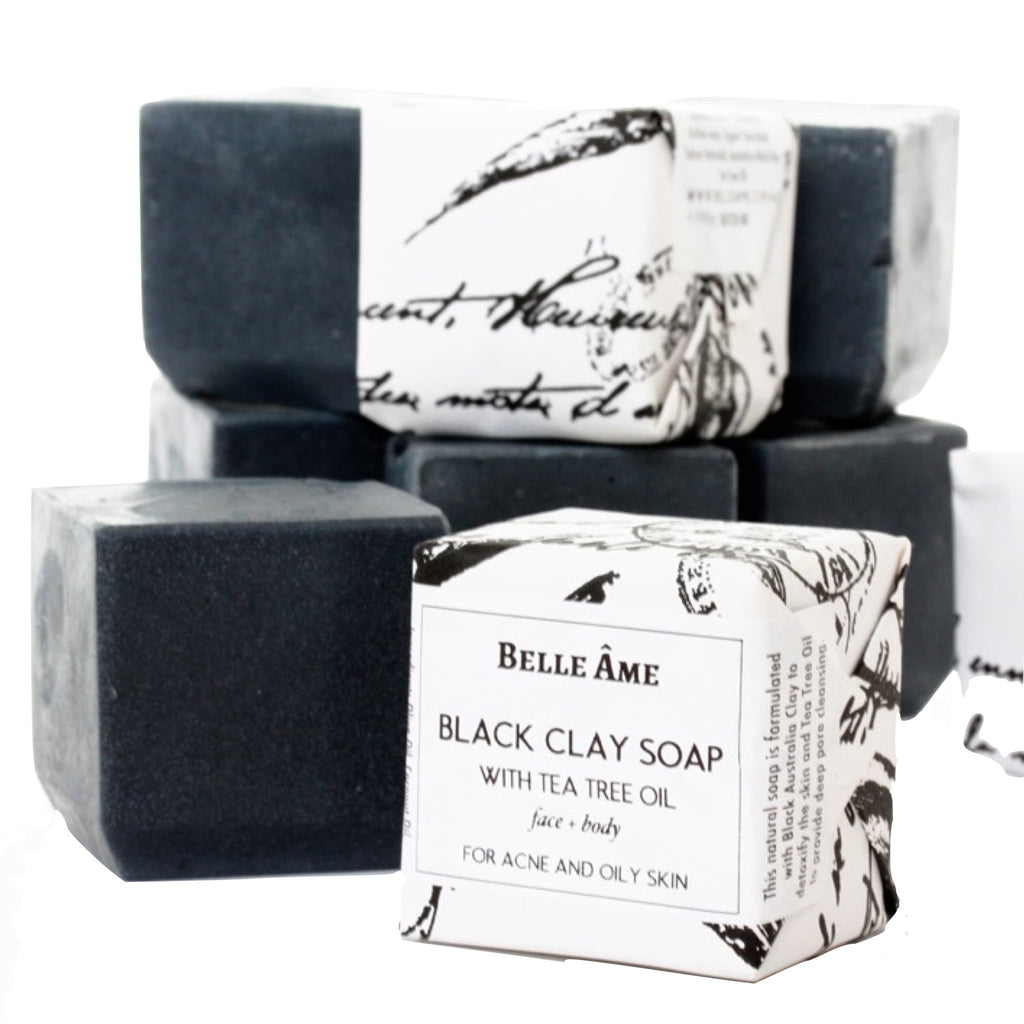 Belle Ame: Australian Black Clay and Tea Tree Oil Natural Soap - Luxe Gifts™
