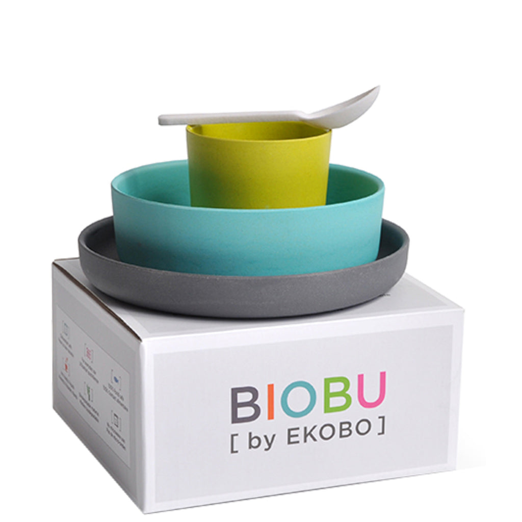 Biobu Bamboo Dinner Set Blue - Luxe Gifts™
 - 1