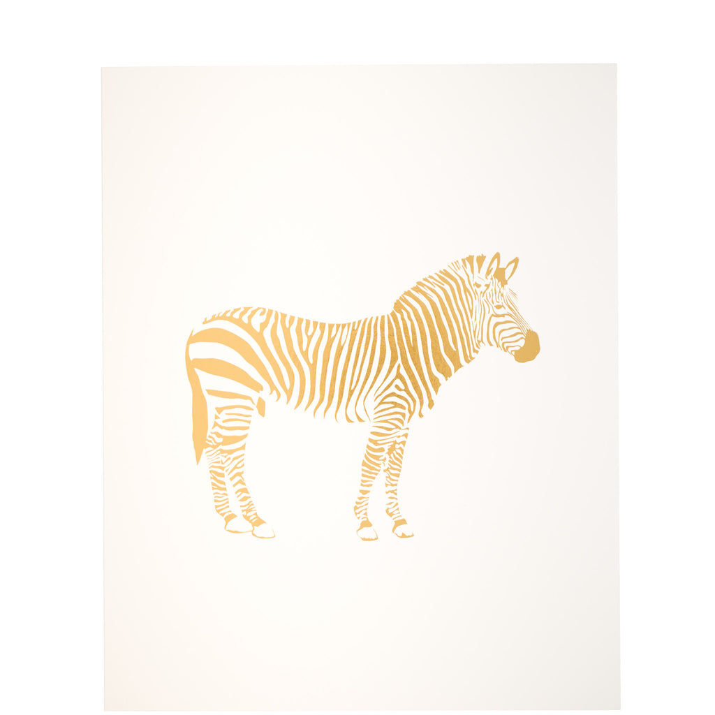 Miss Poppy Design: Zebra Gold Foil Print - Luxe Gifts™
