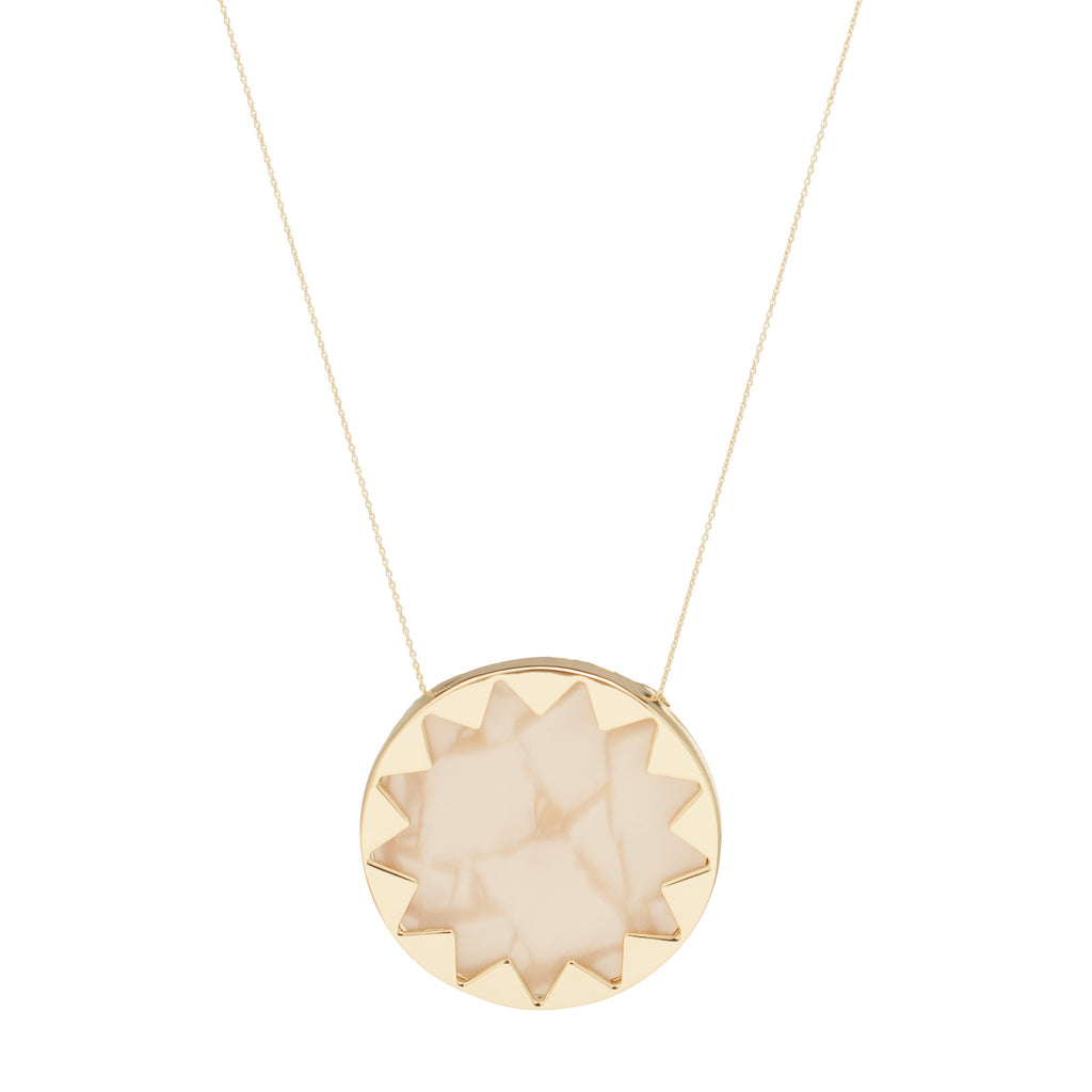 House of Harlow 1960: Sunburst Pendant Necklace Pearl - Luxe Gifts™
