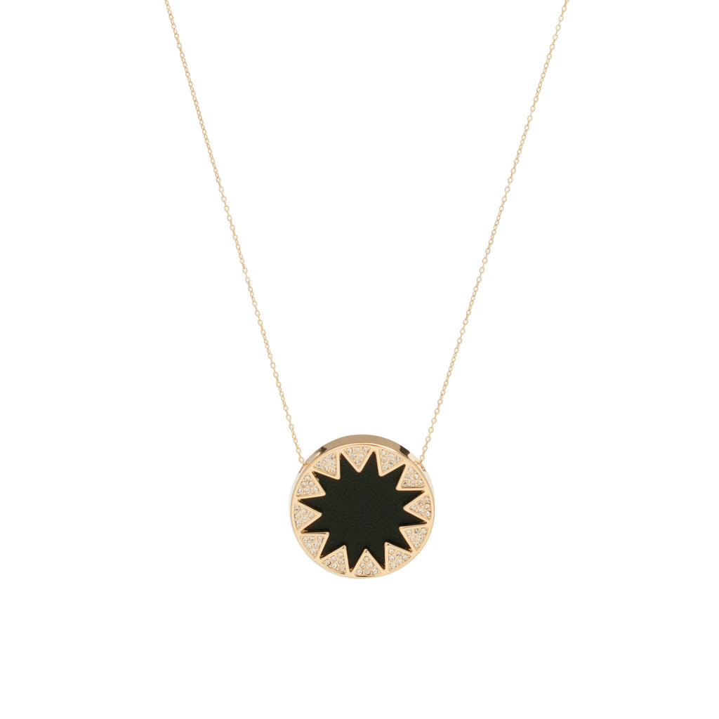 House of Harlow 1960: Sunburst Pave Necklace Black - Luxe Gifts™
