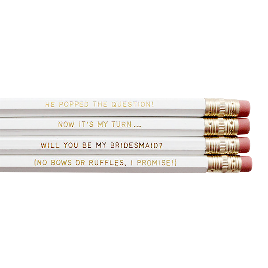 Miss Poppy Design: Bridesmaid Pencil Set - Luxe Gifts™
