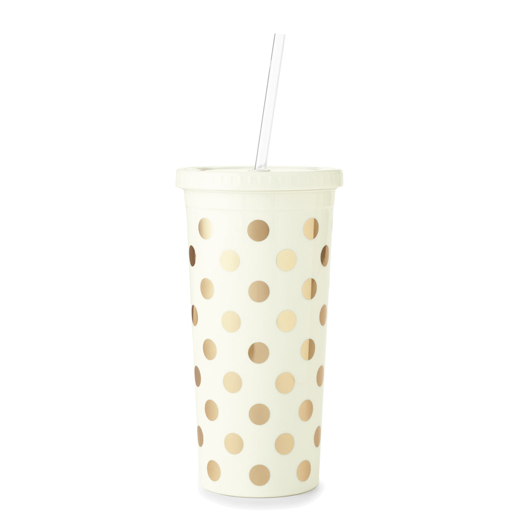 Kate Spade New York: Gold Dots Tumbler - Luxe Gifts™
