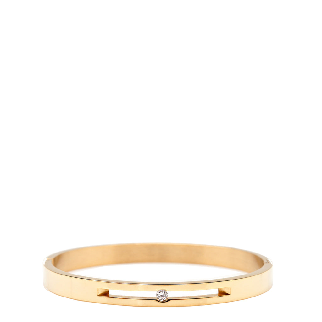 The Peach Box: Floating Crystal Bangle Gold - Luxe Gifts™
 - 1