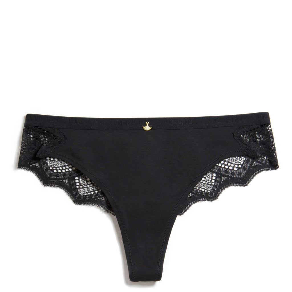 Knicker Luxe: Willa - Licorice Tanga Knickers - Luxe Gifts™
 - 1