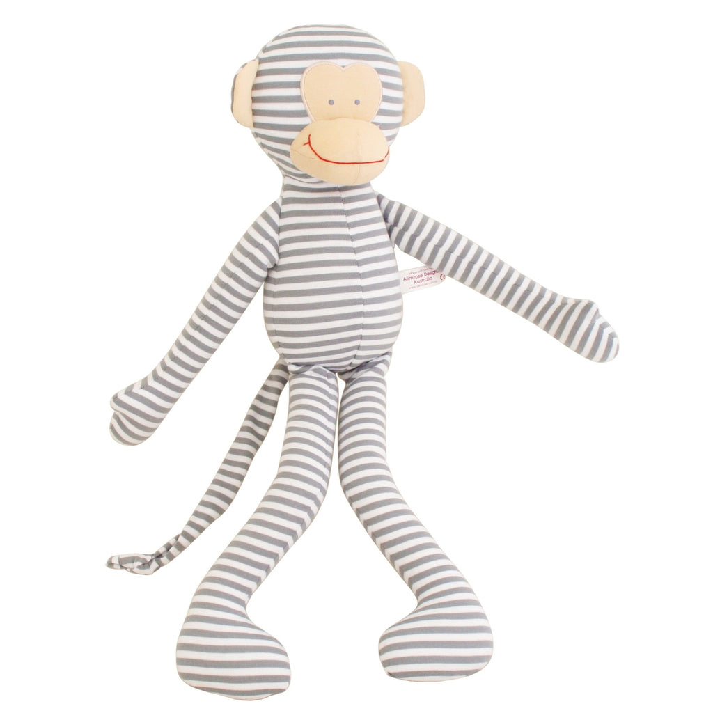 Alimrose: Big Cuddle Monkey Grey Stripe - Luxe Gifts™
