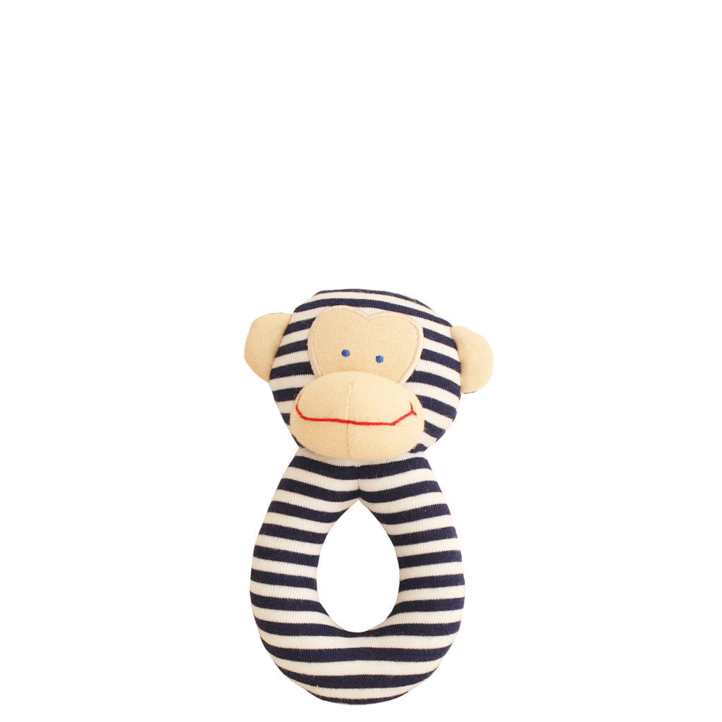 Alimrose: Monkey Grab Rattle Navy - Luxe Gifts™
