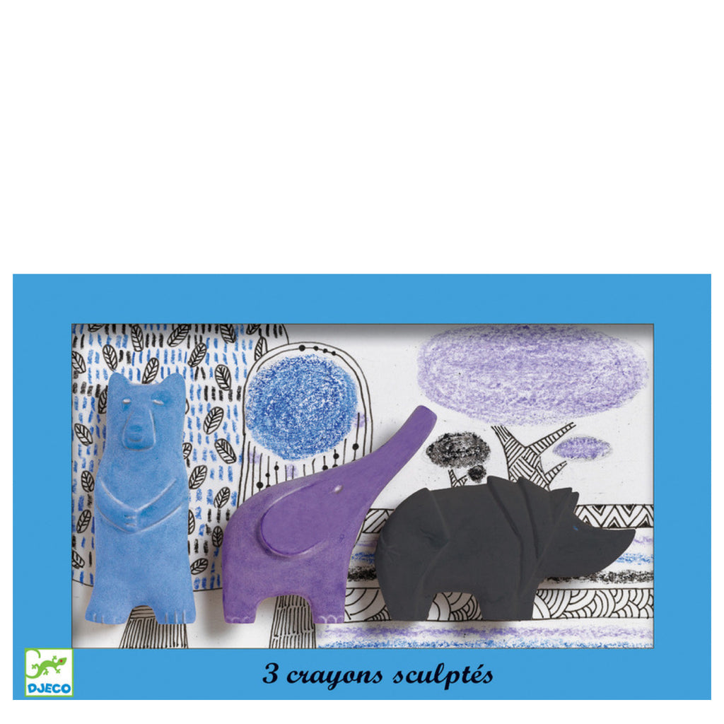 Djeco: Bear, Elephant and Rhino Crayons - Luxe Gifts™
 - 1