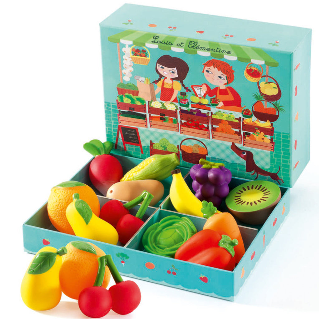 Djeco: Fruit and Veg 12 piece set - Luxe Gifts™
 - 1