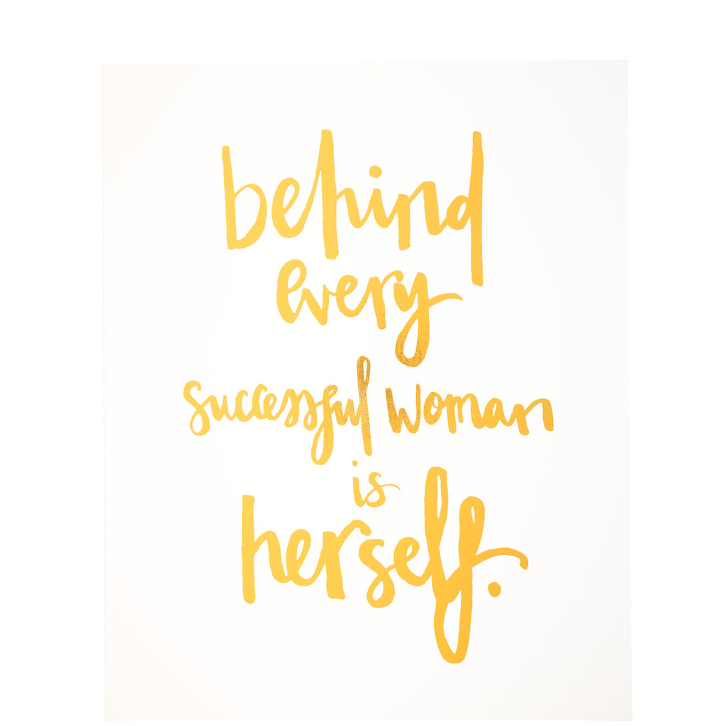 Miss Poppy Design: Successful Woman Gold Print - Luxe Gifts™
