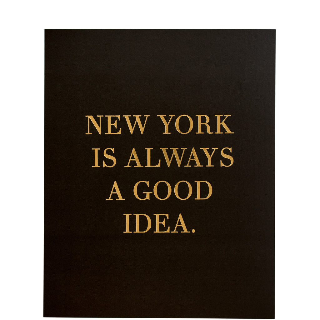 Miss Poppy Design: New York Gold Foil Print - Luxe Gifts™
