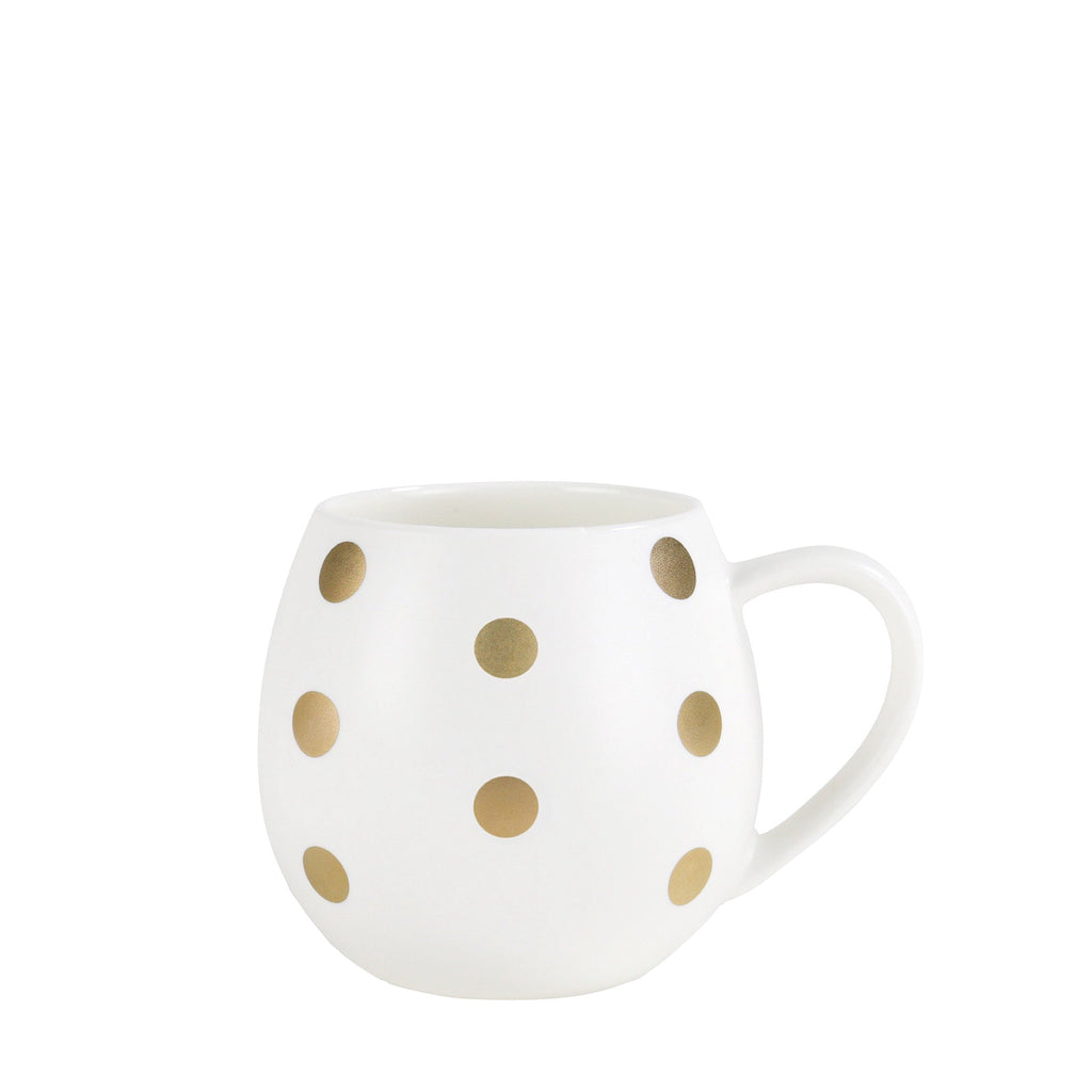 Mini White And Gold Spot Hug Mug