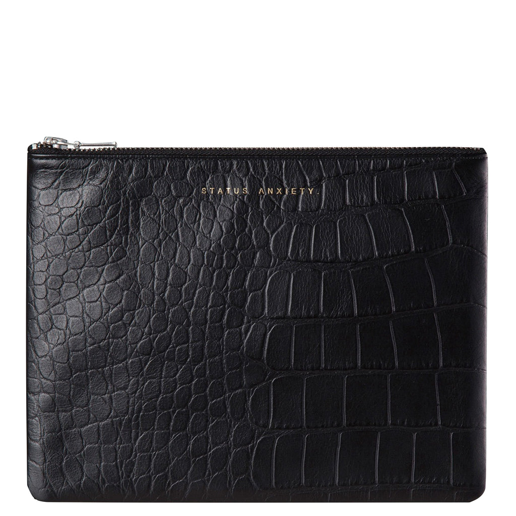 Status Anxiety: Anti Heroine Clutch Black Croc - Luxe Gifts™
 - 1